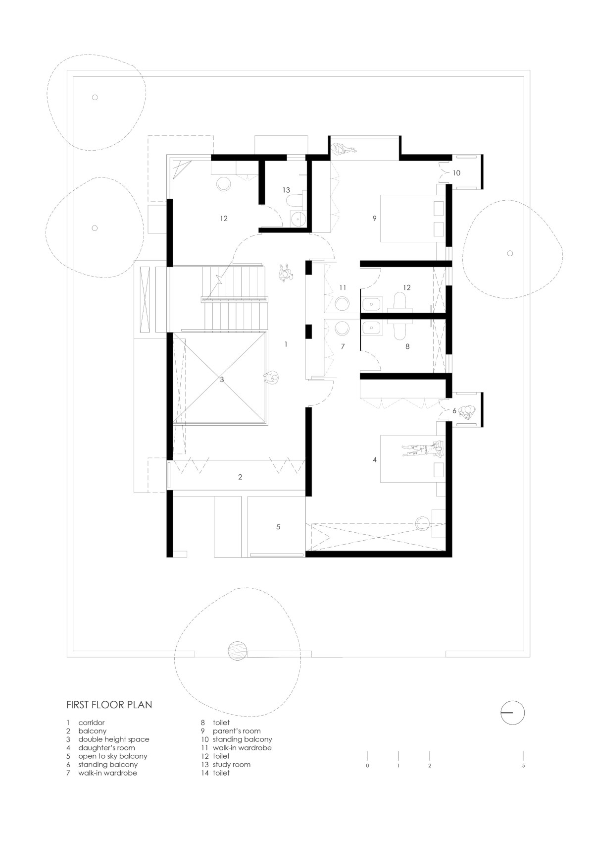 First floor plan of The Enfold by Studio Biosis