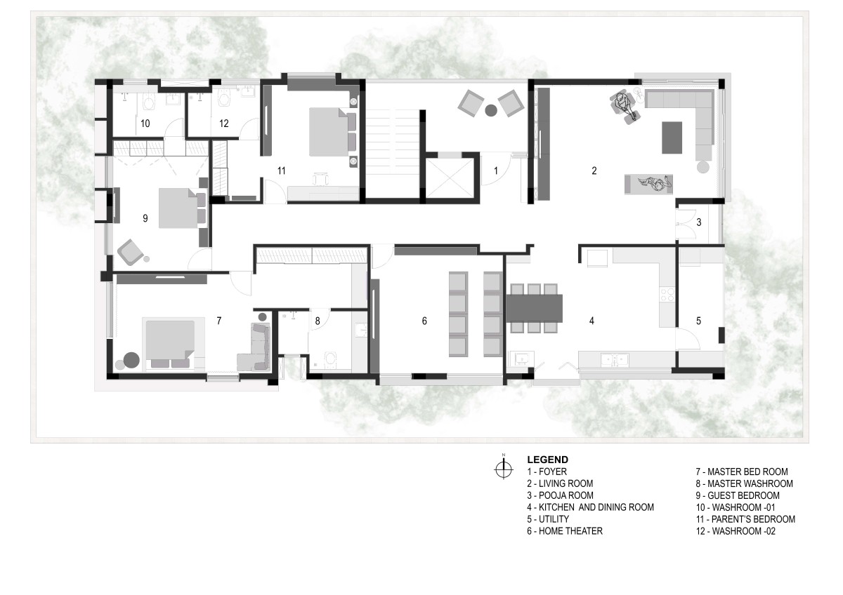 Plan of Basil House by Studio216 by N&G