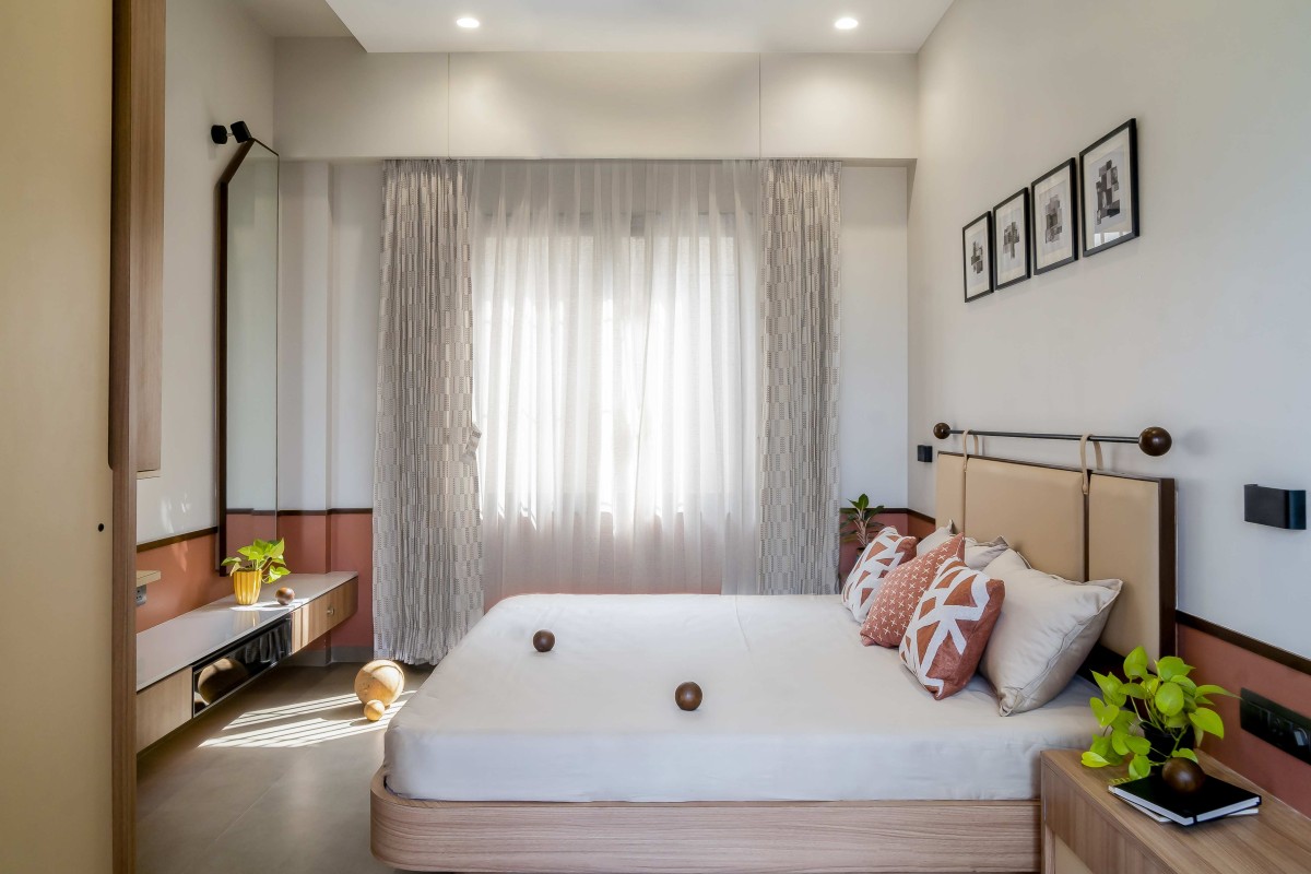 Bedroom of Red House by Vishwakarma