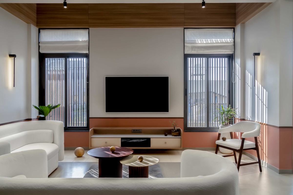 Living room of Red House by Vishwakarma