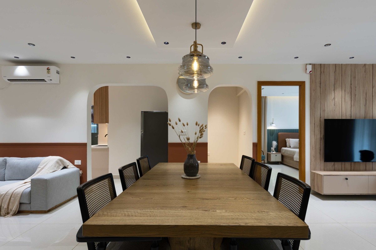 Dining of Whispers of Earth & Elegance by Elevate Interiors