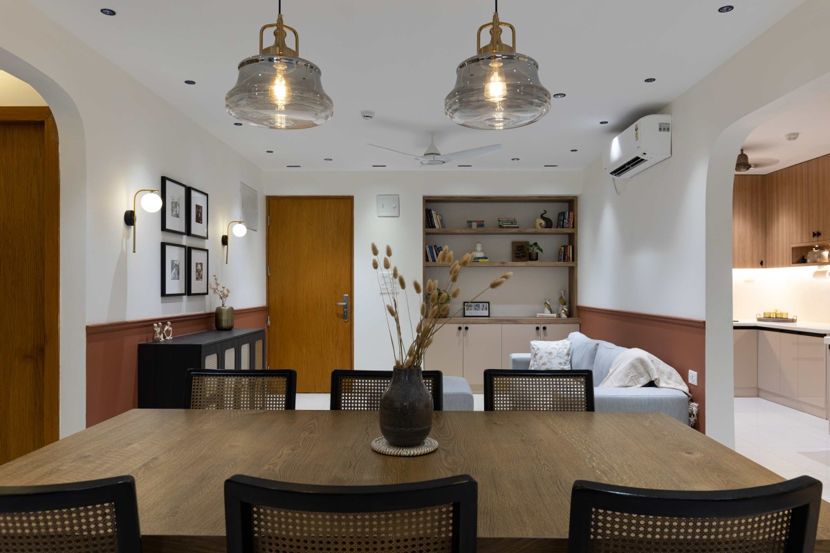Dining & Drawing room of Whispers of Earth & Elegance by Elevate Interiors