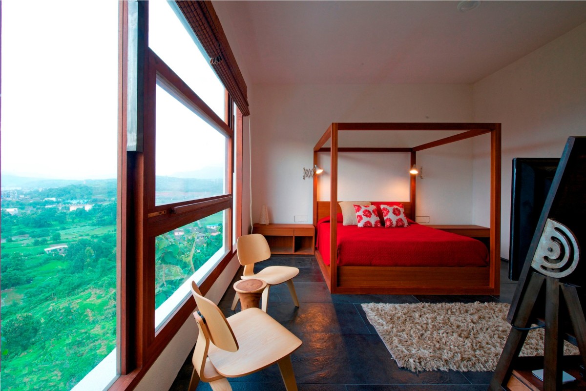 Bedroom of The House Cast in Liquid Stone by SPASM Design Architects