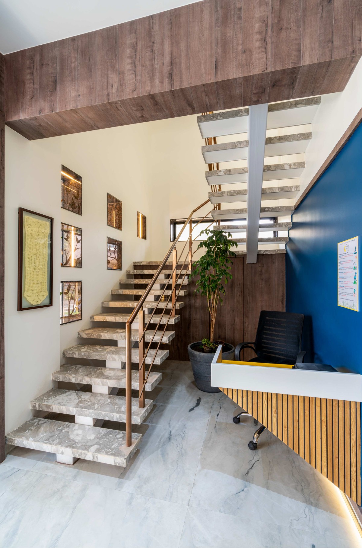 Staircase & Reception of NMD Interiors Studio Design by NMD Interiors