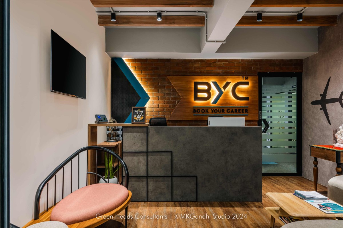 Reception & Waiting area of BYC – Book your Career by Green Heads Consultants LLP