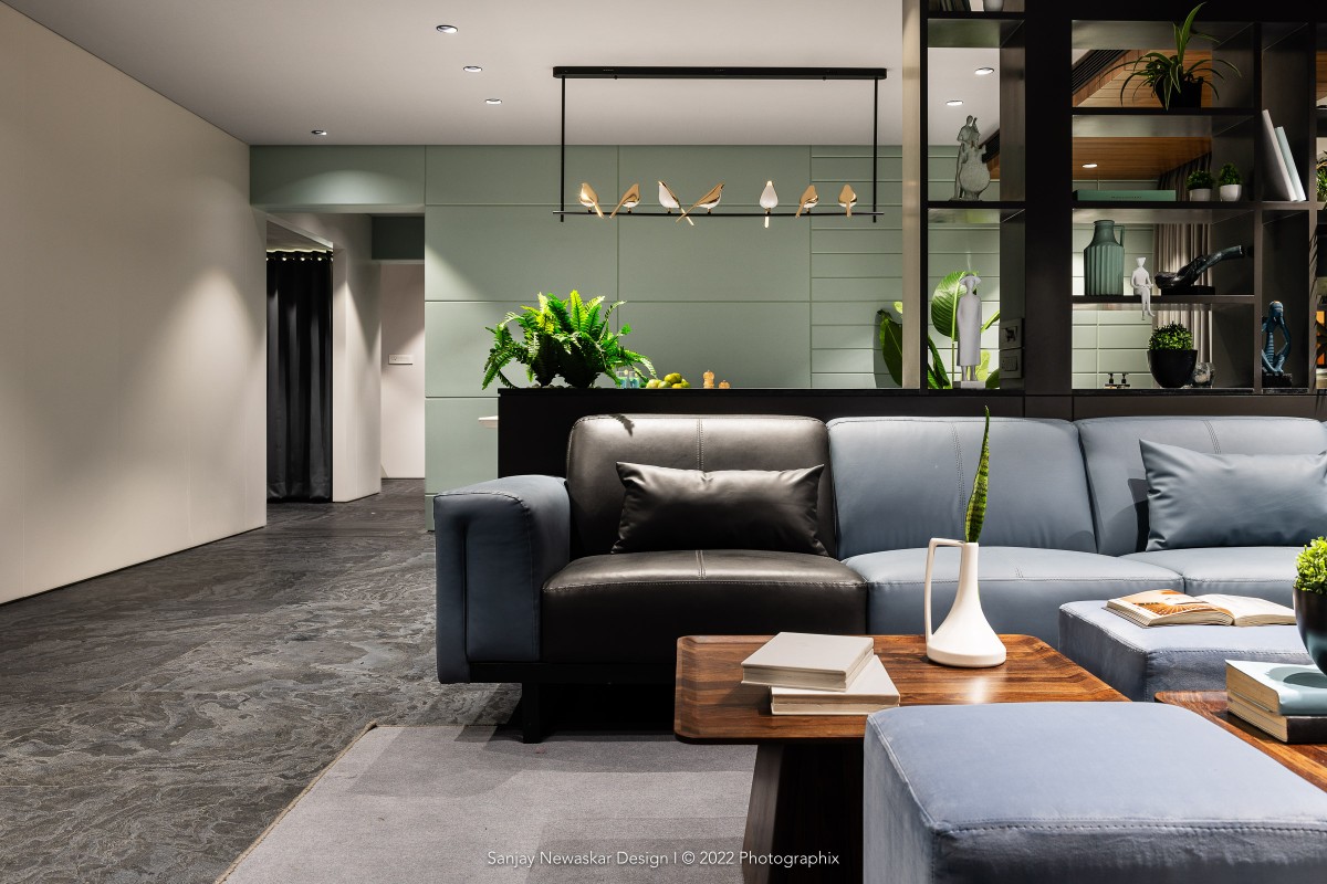 Living room of Cladded House by Sanjay Newaskar Designs LLP
