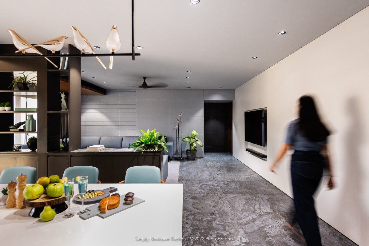 Passage to living area of Cladded House by Sanjay Newaskar Designs LLP
