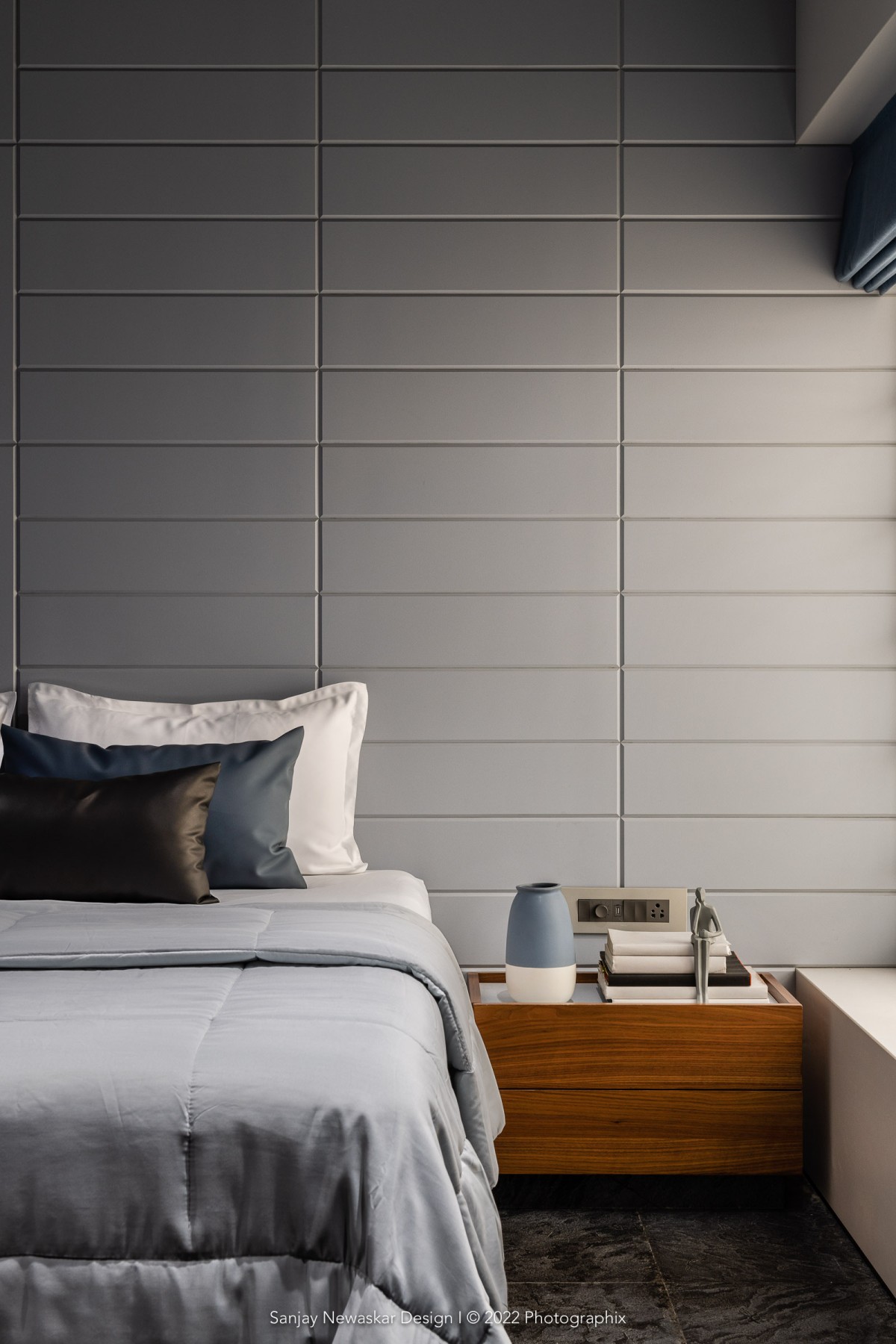 Master Bedroom of Cladded House by Sanjay Newaskar Designs LLP