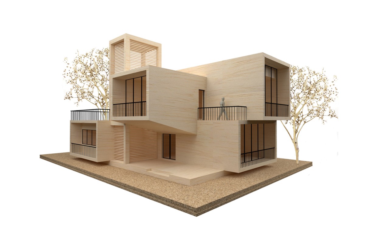 Field house_ Balsa model