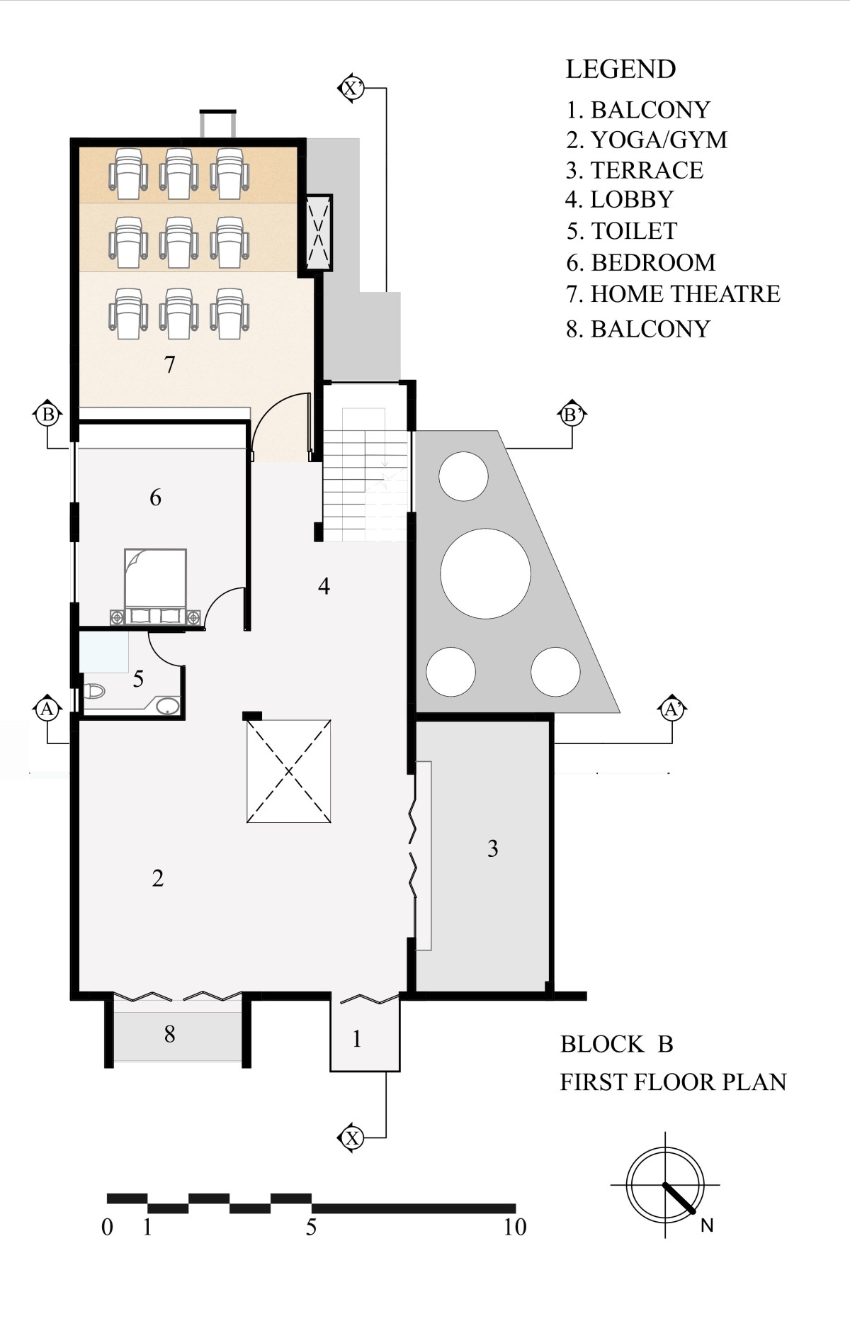 HOUSE B FIRST FLOOR PLAN