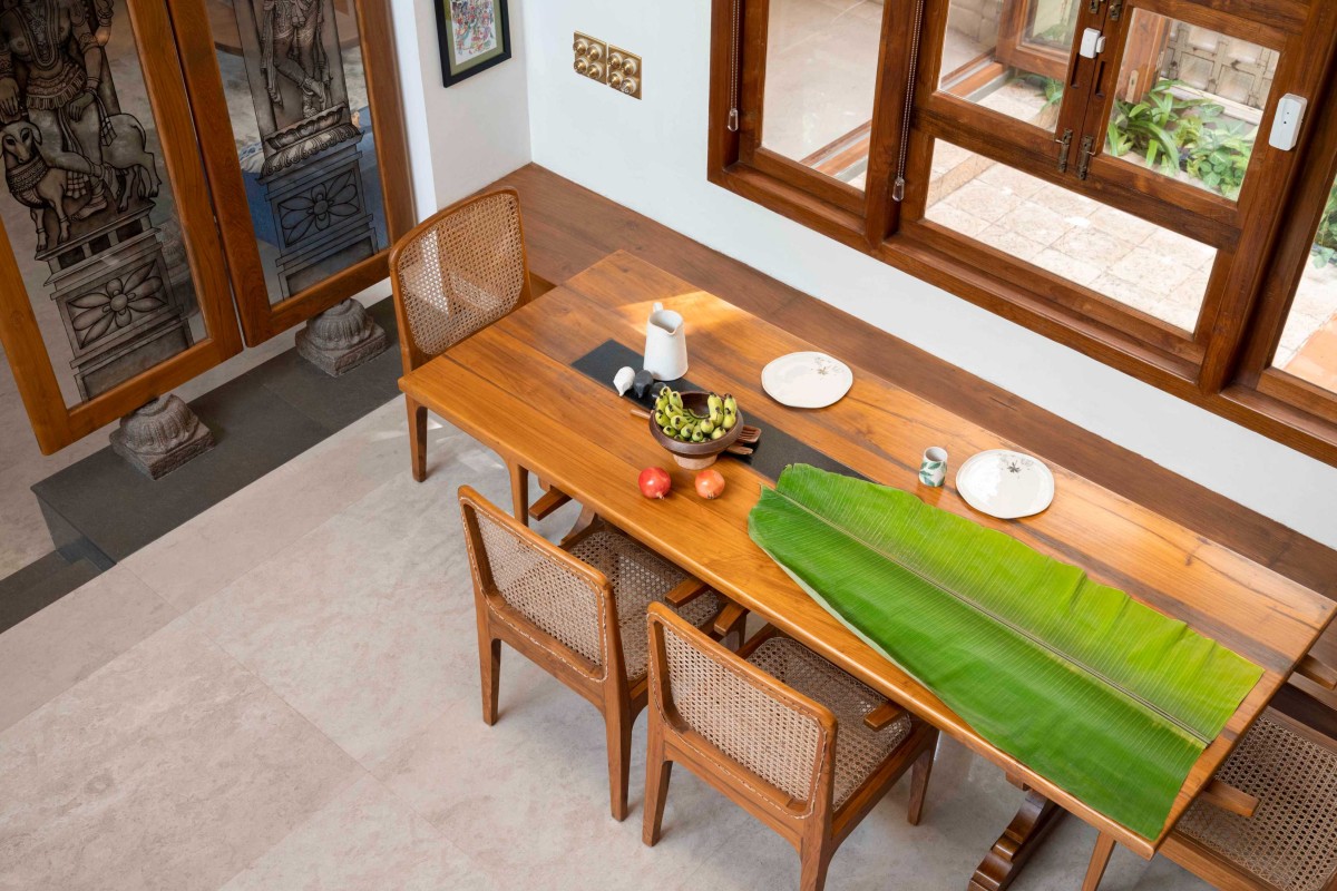 View of the dining from the staircase