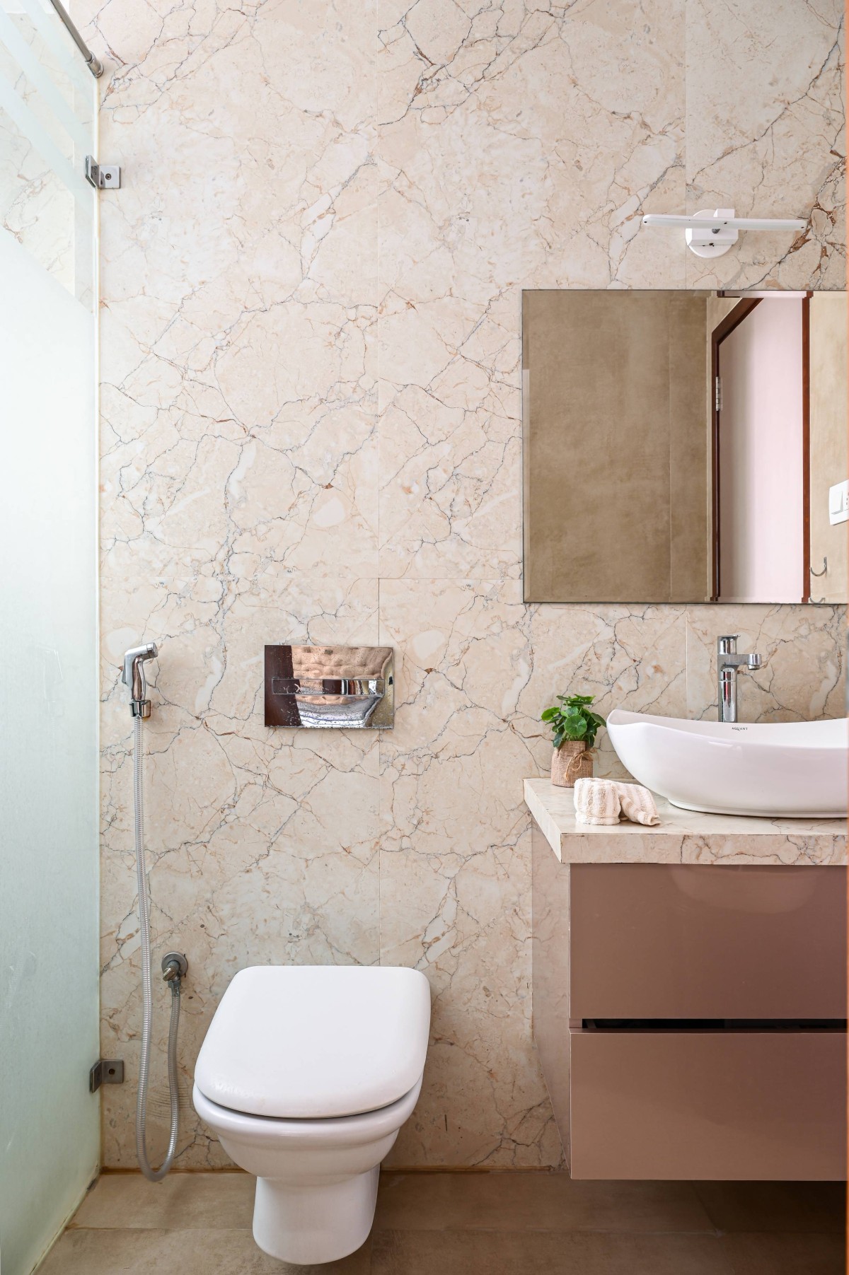 Washroom at Parents Bedroom of Shades Of Wood by DPLJ