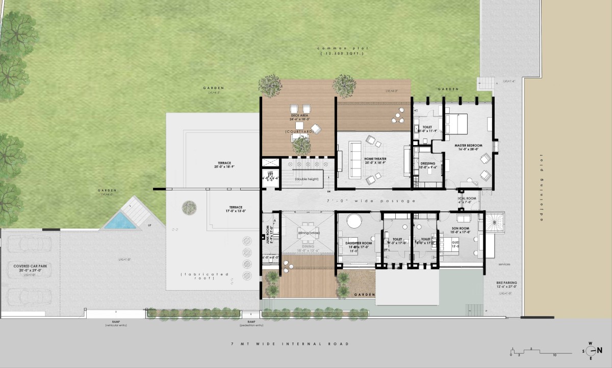 First floor plan of Ankit Shah Residence by Dipen Gada & Associates