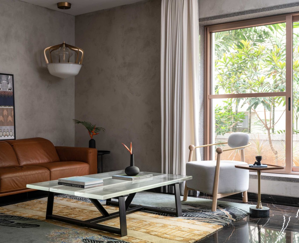 Living of Ekta Villa by Beyond Spaces Design Studio