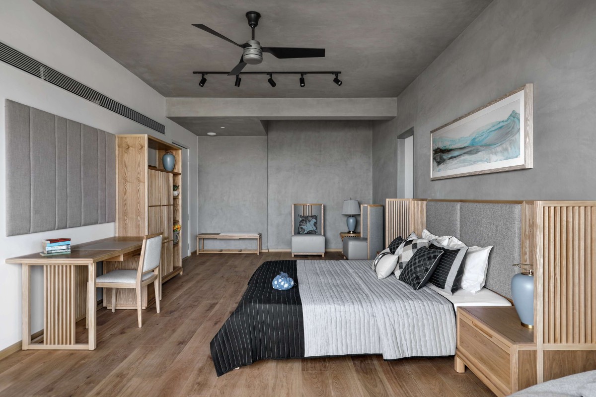 Bedroom 3 of Mansukh Rojiwadia’s Penthouse by Dipen Gada & Associates