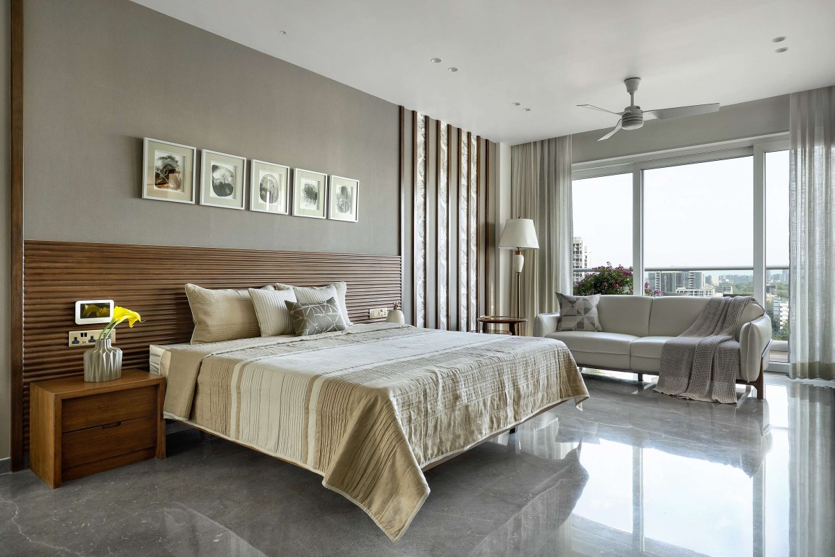 Bedroom 2 of Mansukh Rojiwadia’s Penthouse by Dipen Gada & Associates