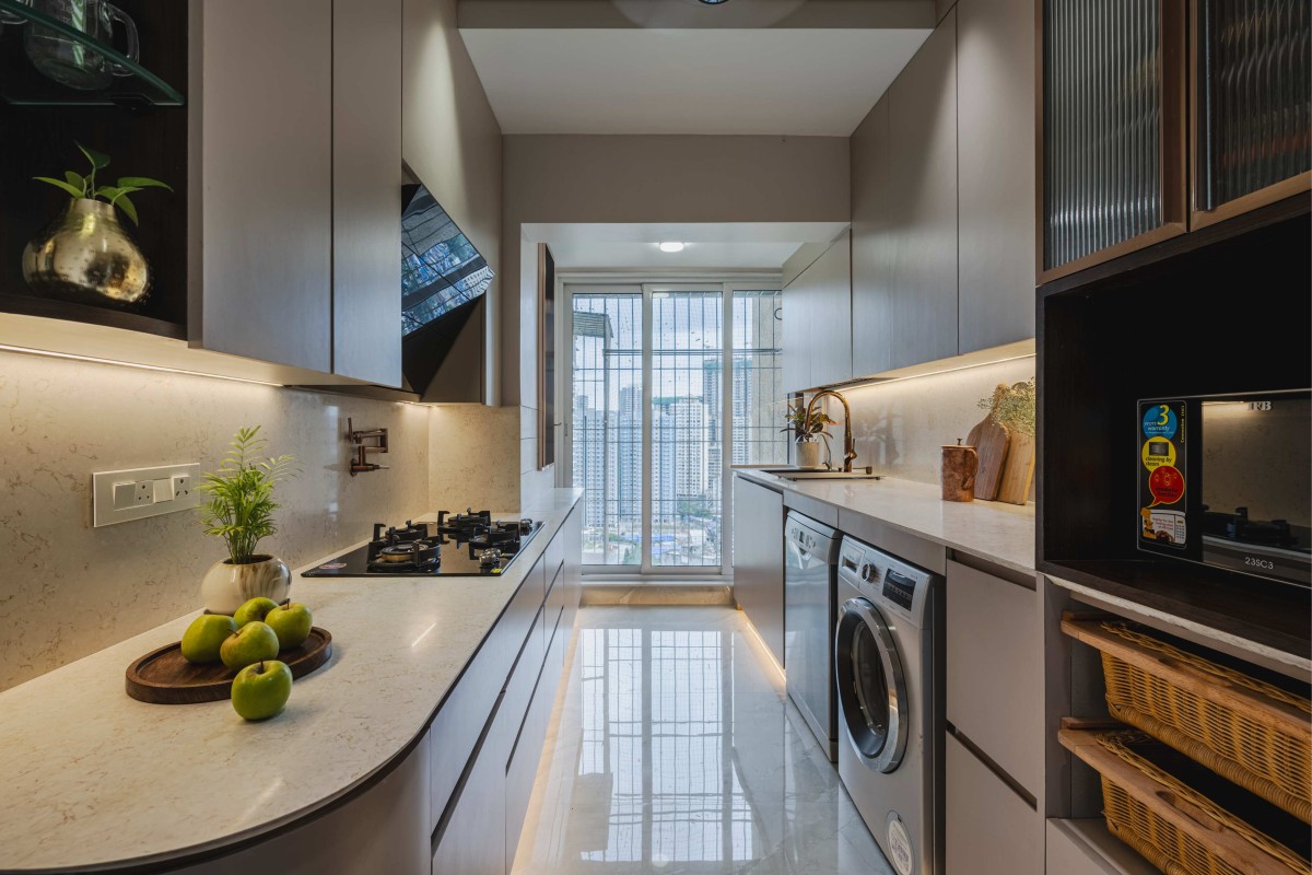 Kitchen of Modern Neo-Classical Abode by Terraform Architects