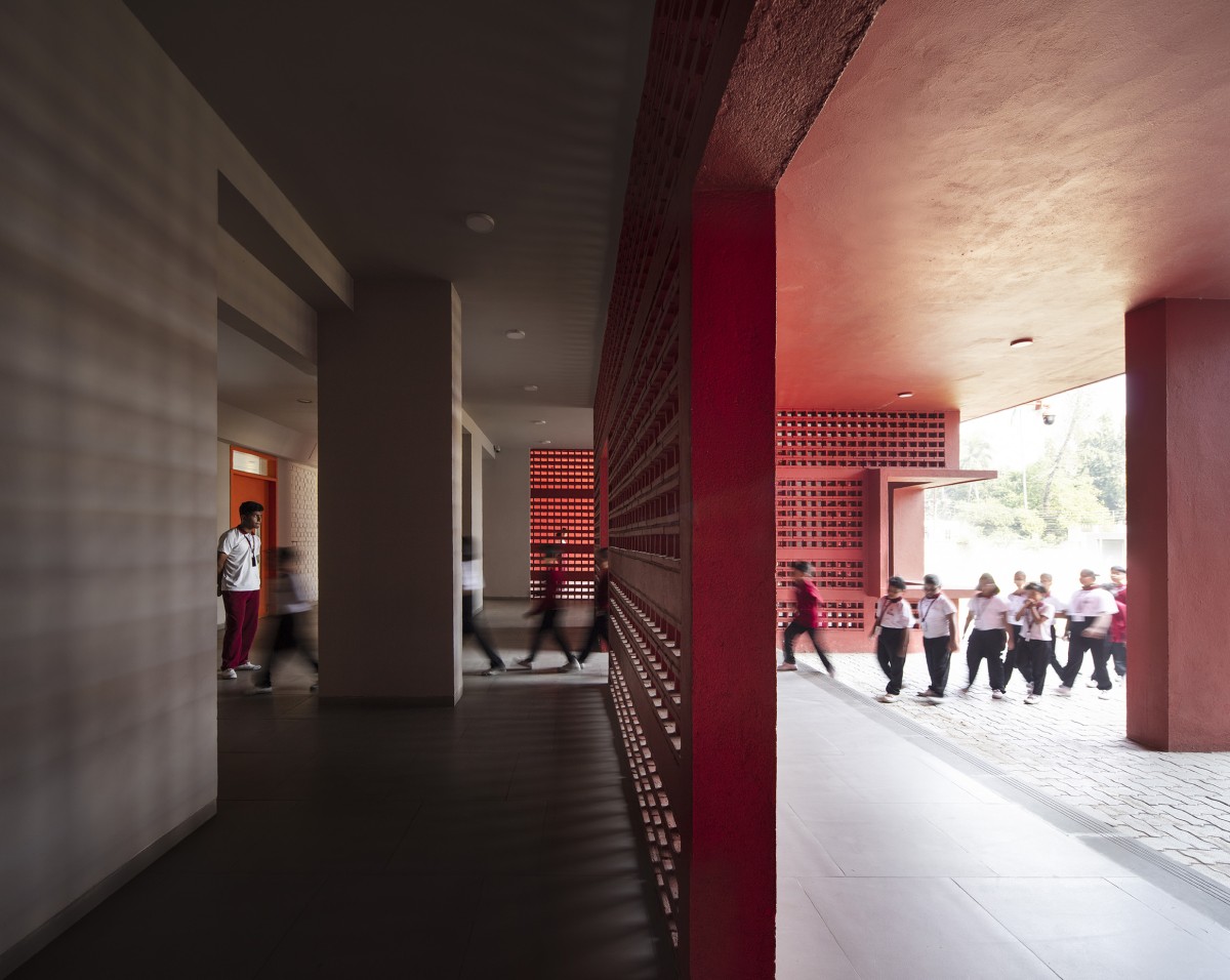 Interior view of Swarnim International School by Abin Design Studio