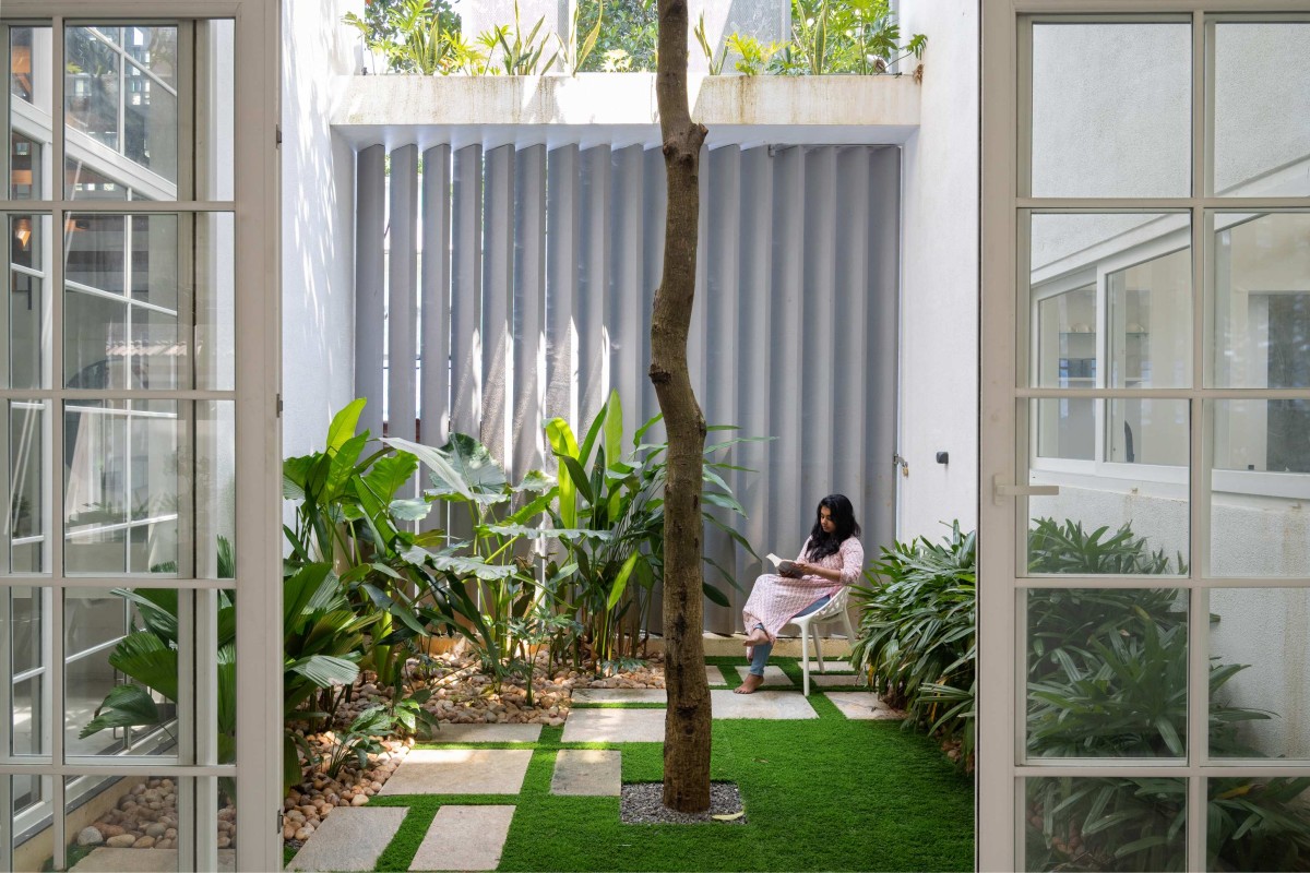 Courtyard of The Pravasi Home by Studio Vista Architects