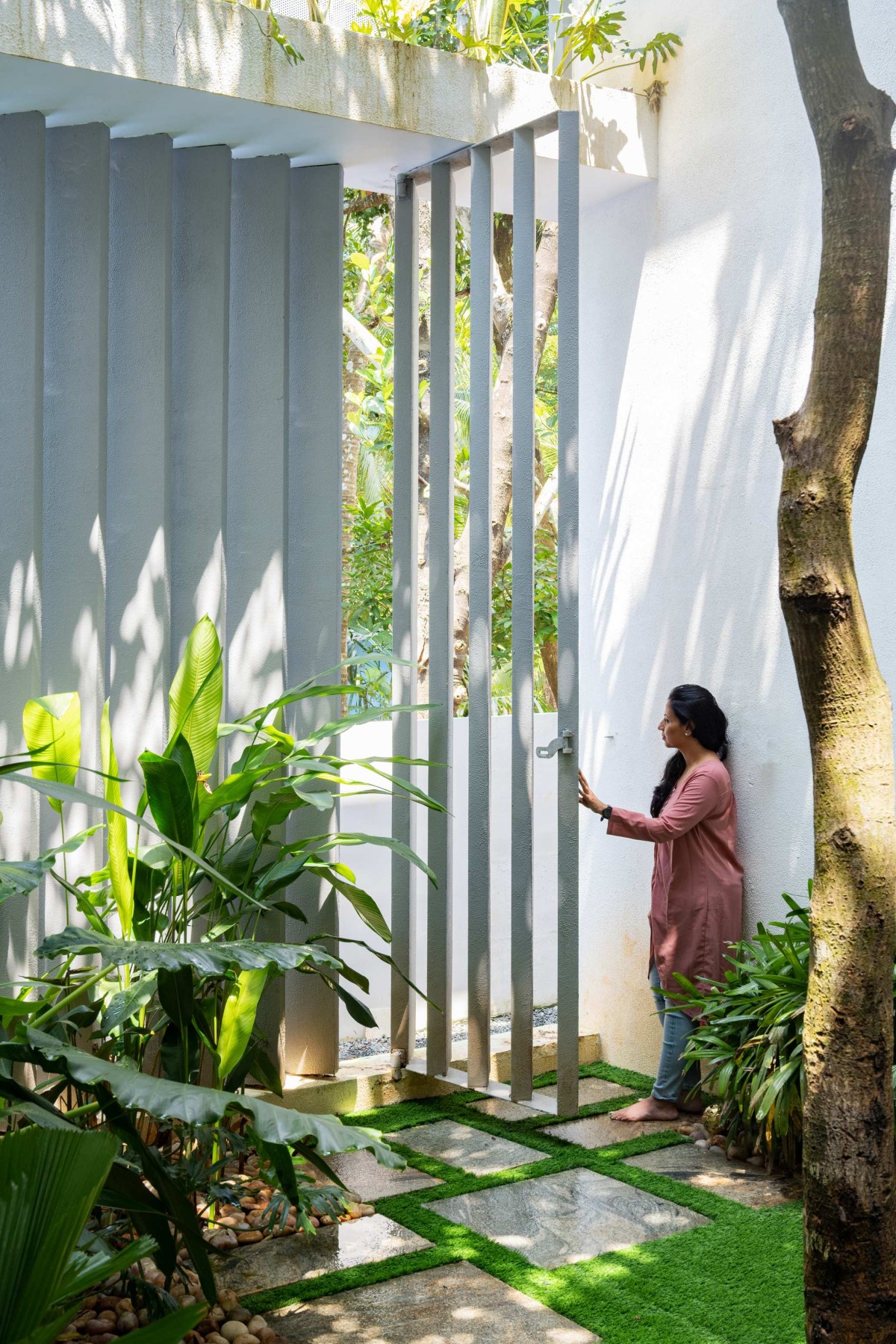 Courtyard of The Pravasi Home by Studio Vista Architects