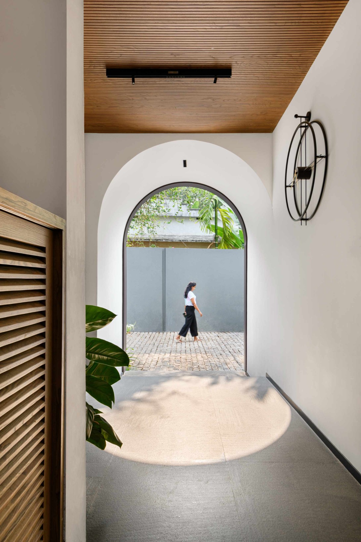 Entrance foyer of The Hidden House by Aslam Sham Architects