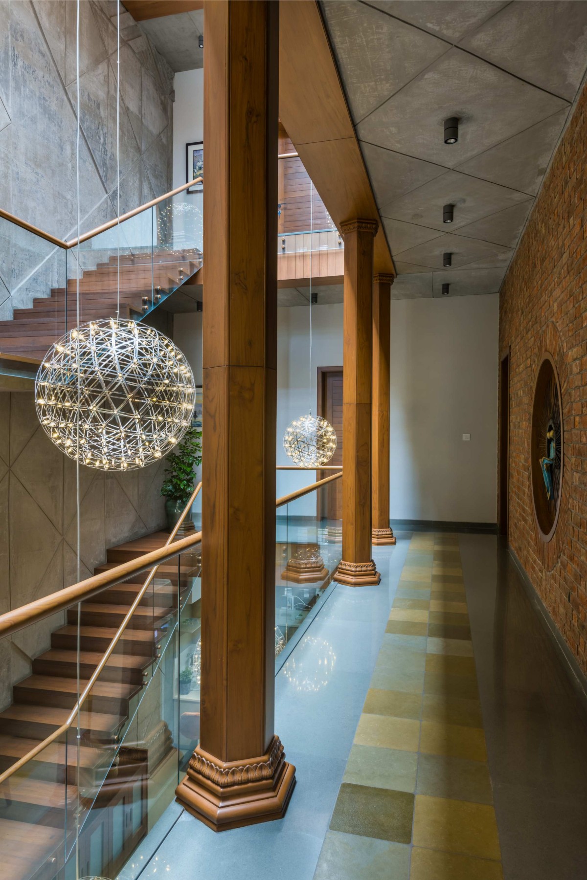 First floor passage of An Indian Abode by K.N. Associates