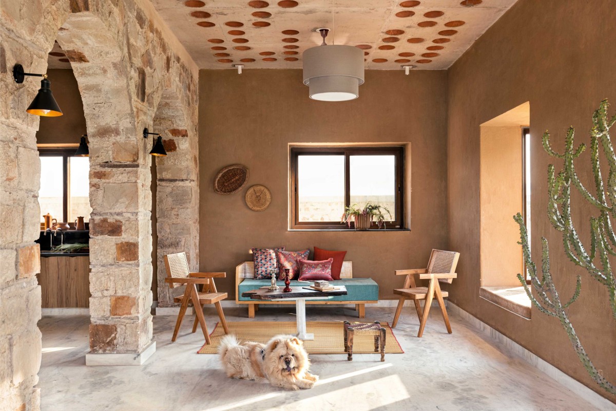 Living room of Stone House by Sketch Design Studio