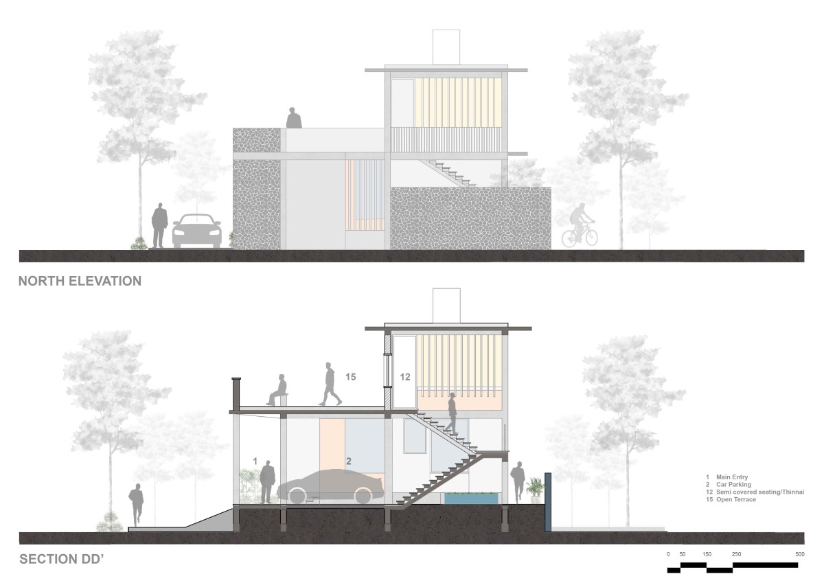 North Elevation of Alamu Nilayam by RP Architects