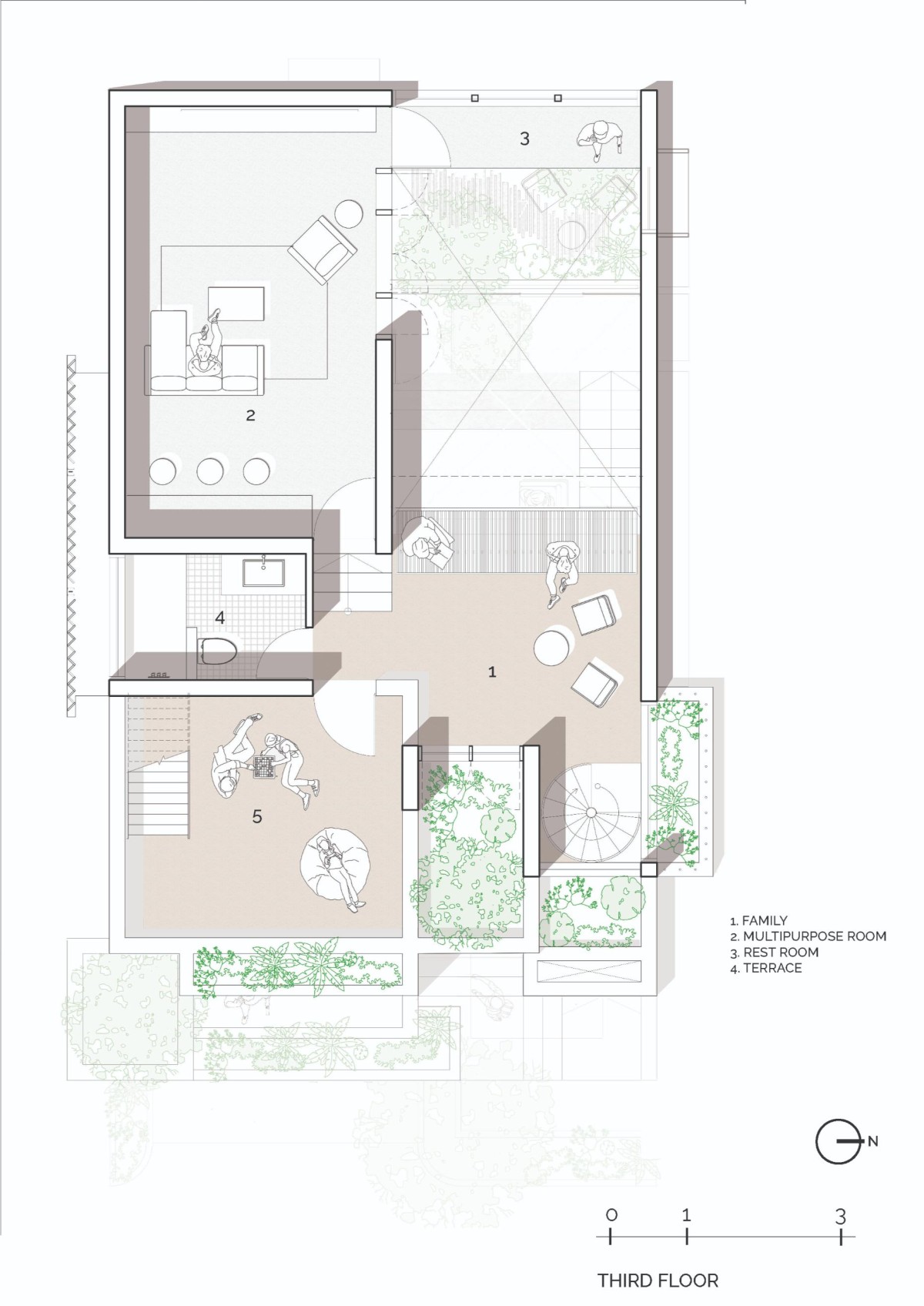 Third floor plan of Ineffable Light by A Threshold