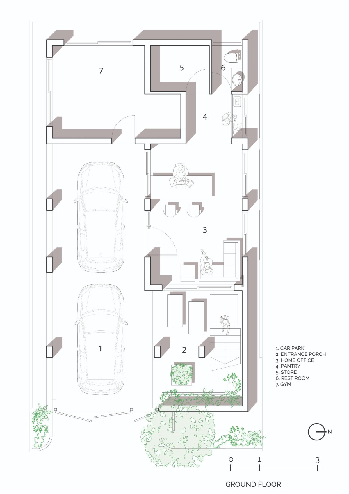 Ground floor plan of Ineffable Light by A Threshold