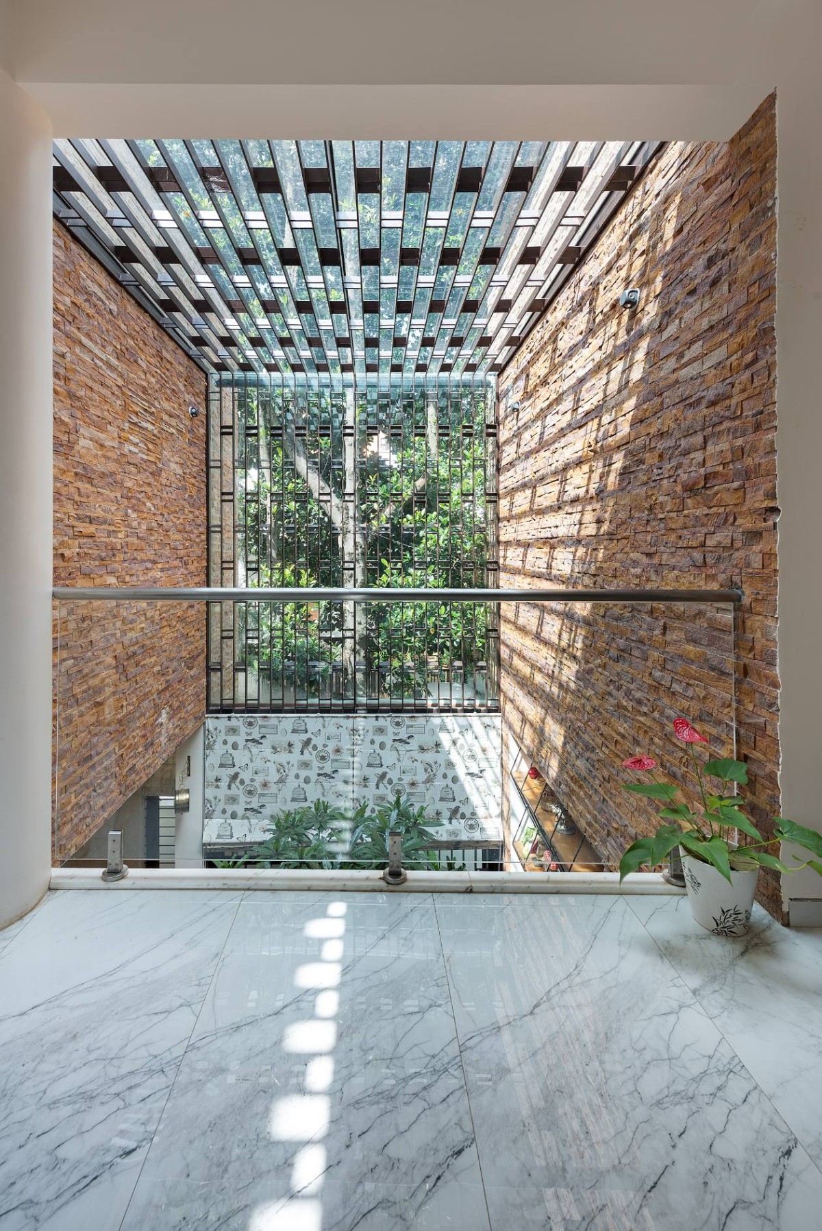 Skylight of Twin Courtyard House by ID+AS Architects