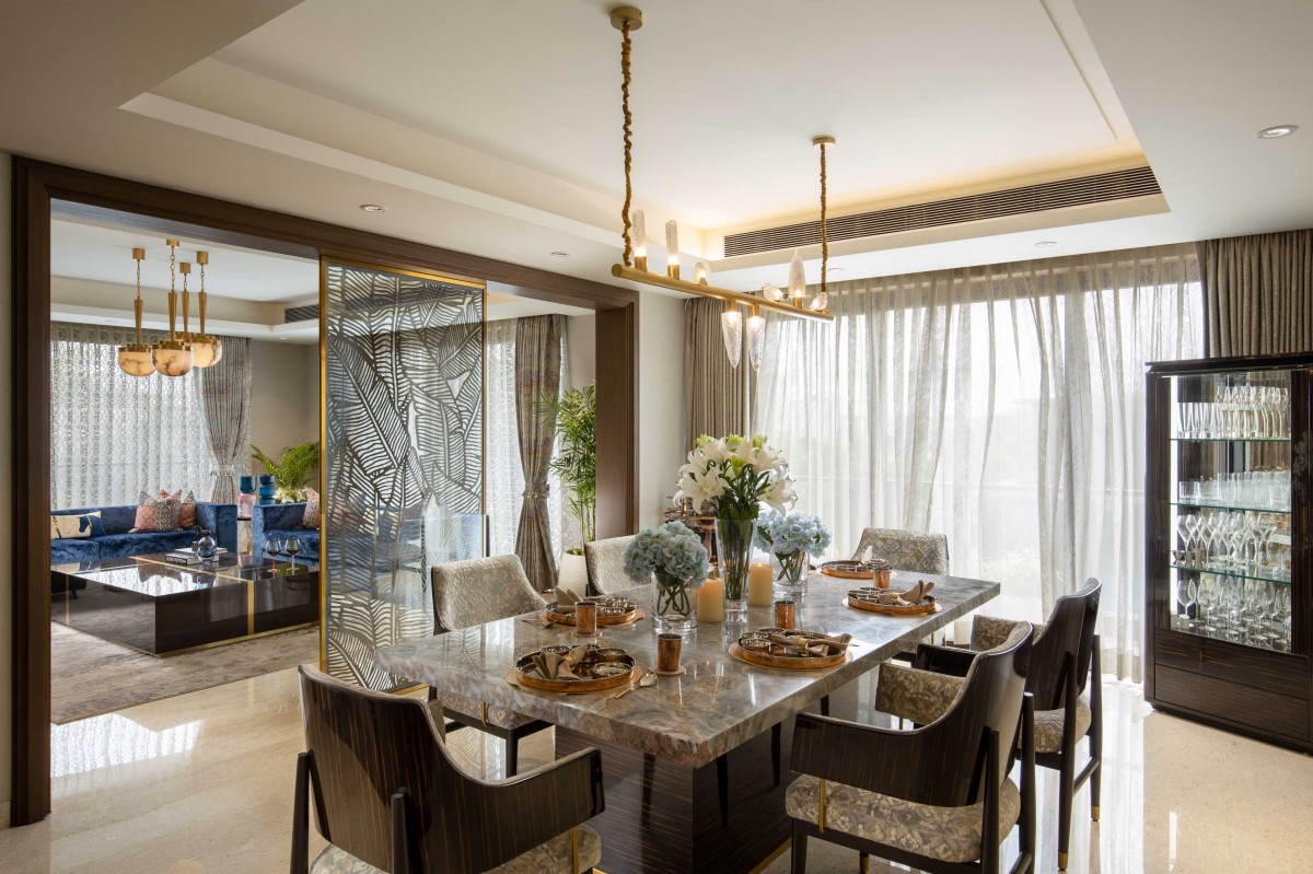 Dining of Vasant Vihar Apartment by Design Deconstruct
