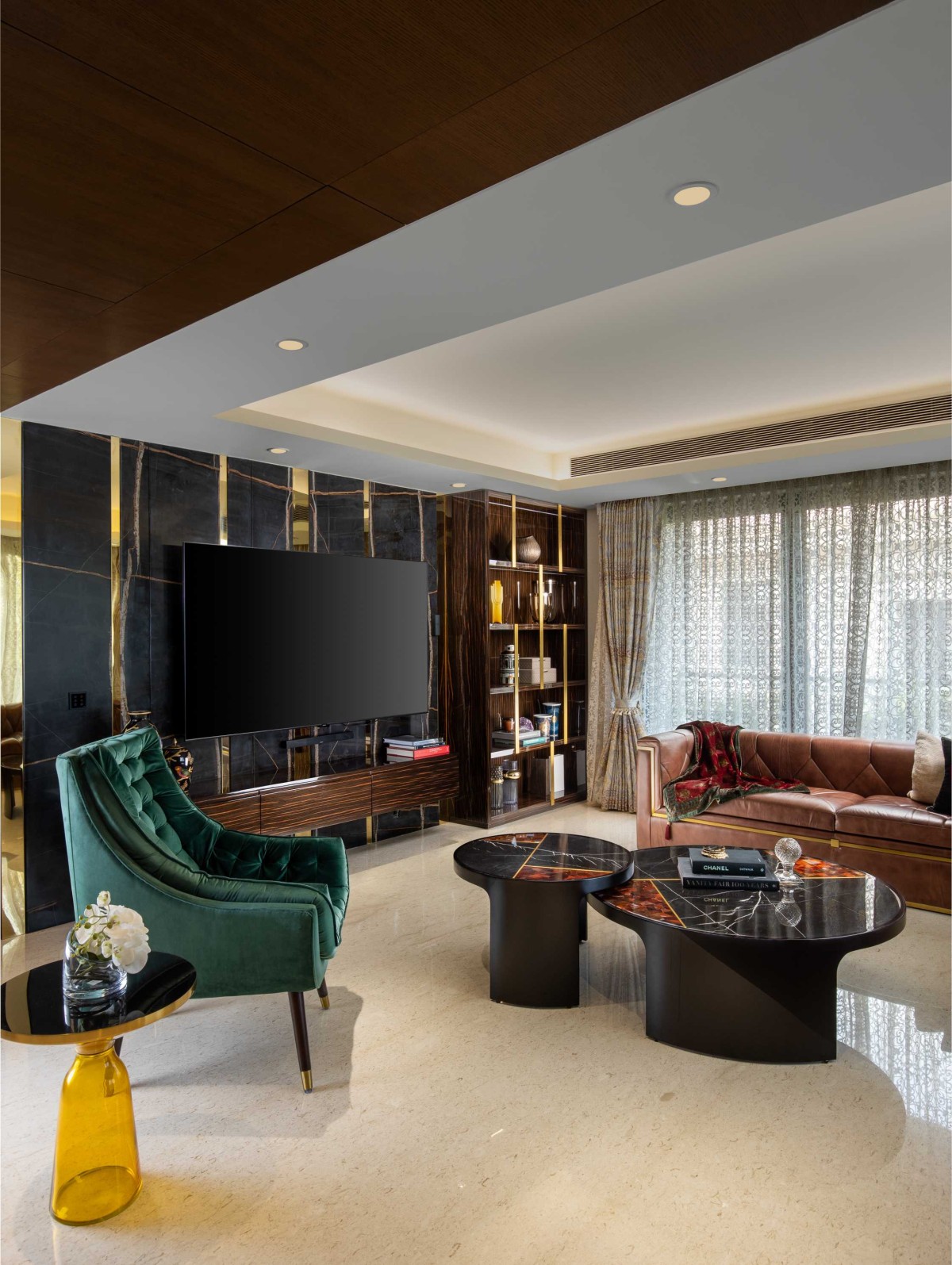 Lounge of Vasant Vihar Apartment by Design Deconstruct