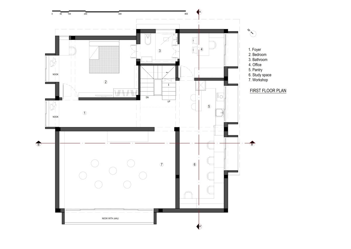 First Floor Plan of The Reading Room by A N Design Studio