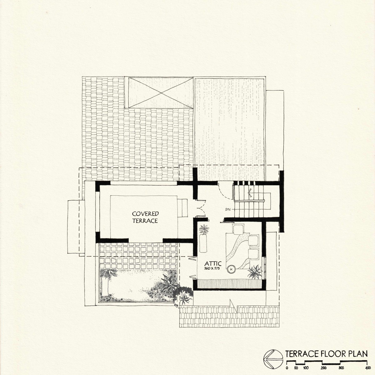 Terrace Floor Plan of Admay by Ishtika Design Studio