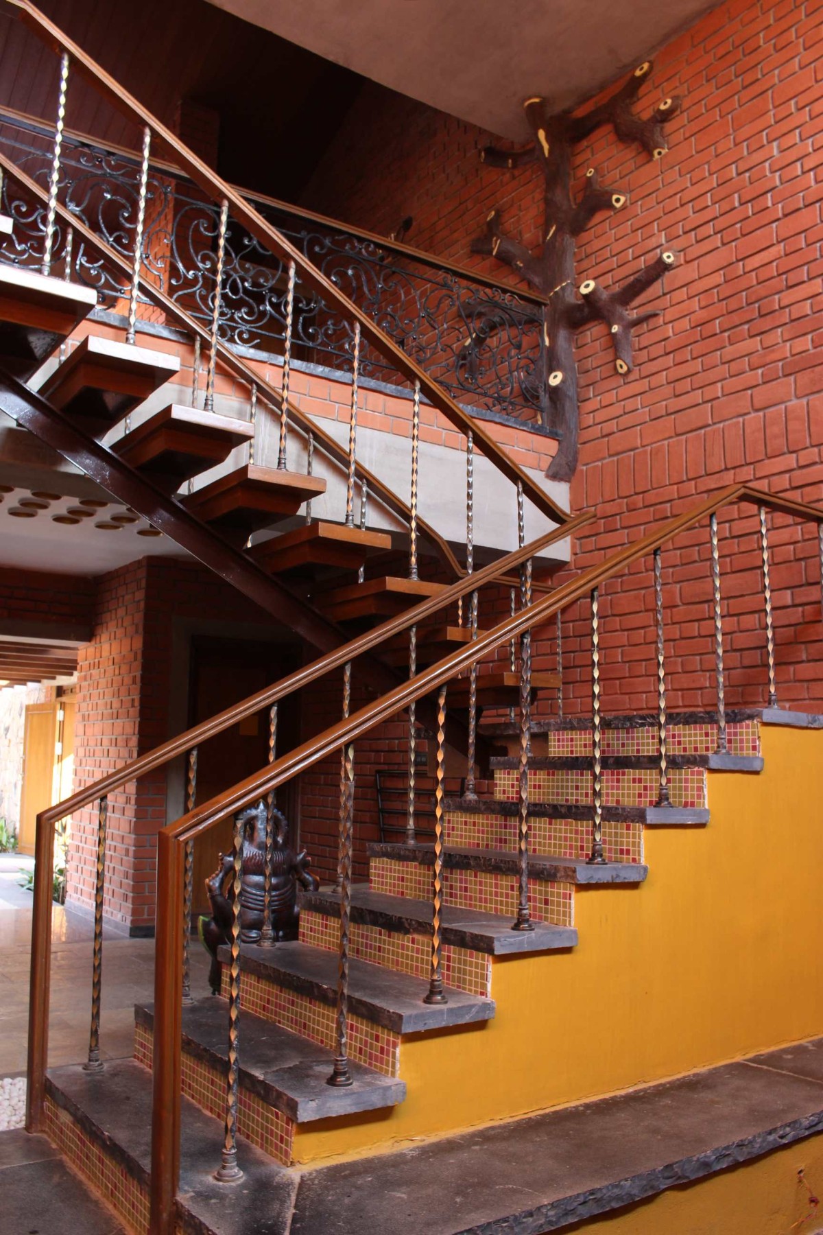 Staircase of Vashi Farm House by d6thD Design Studio