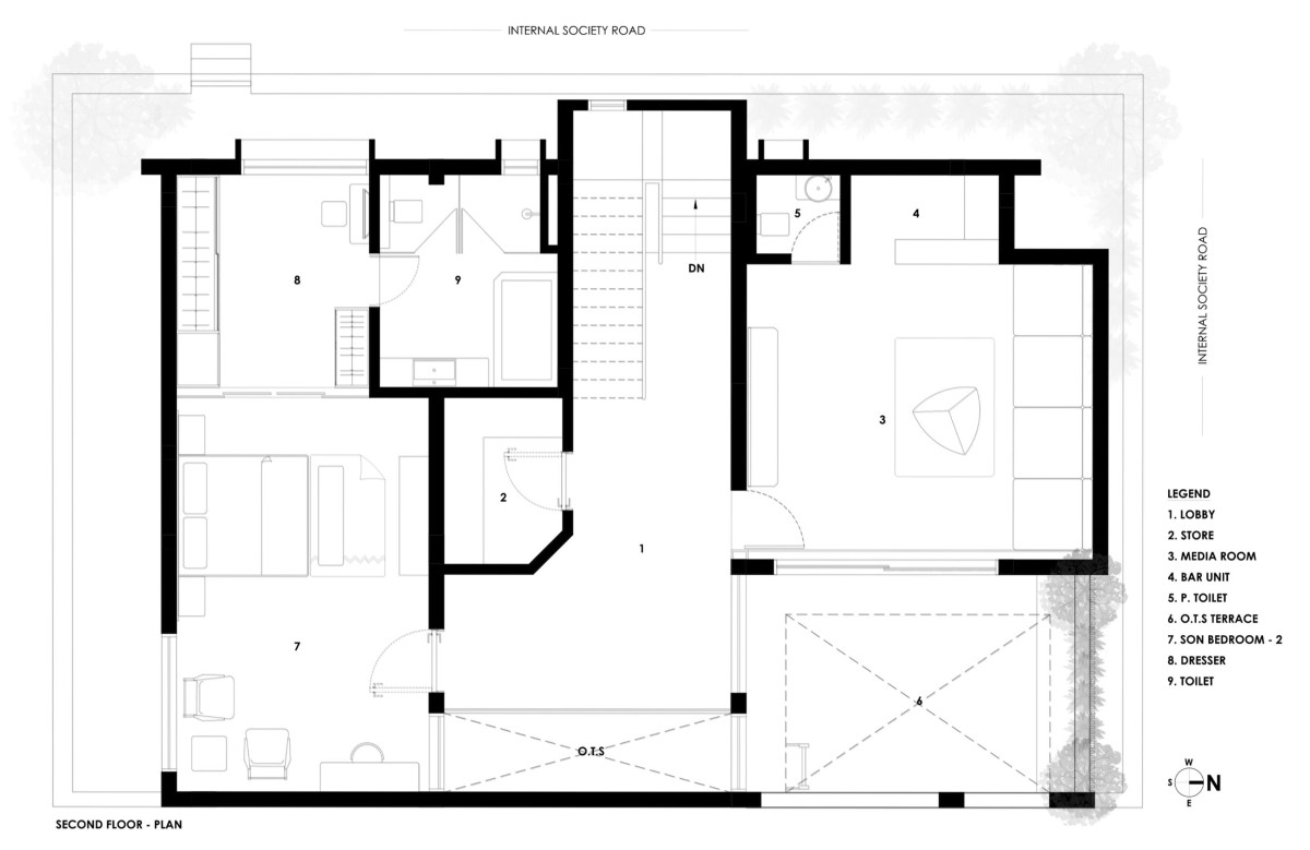 Second Floor Plan of Manilaxmi by I K Architects