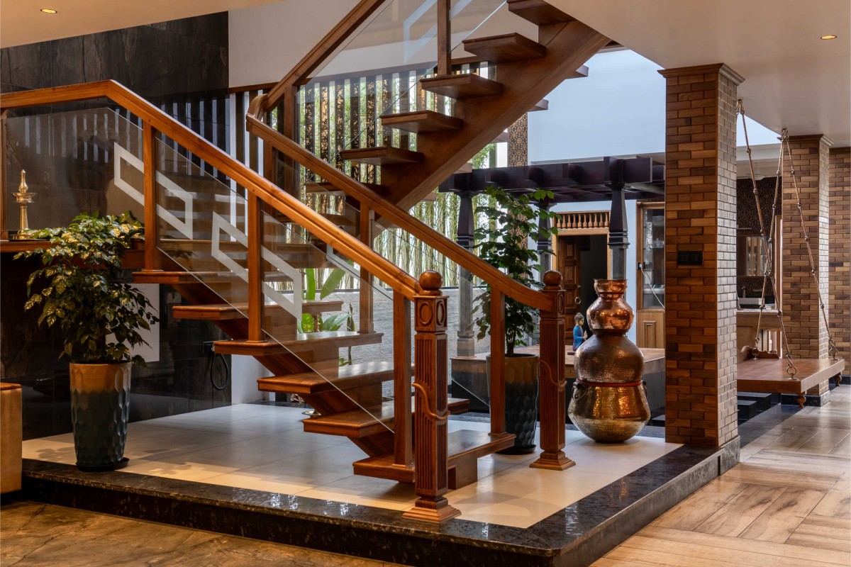 Staircase of Anandha Padhmam by Blue Hammer Developers
