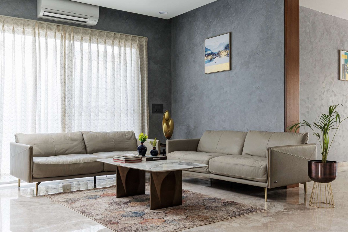 Living room of Vila Bharadwaj by Angana Studio