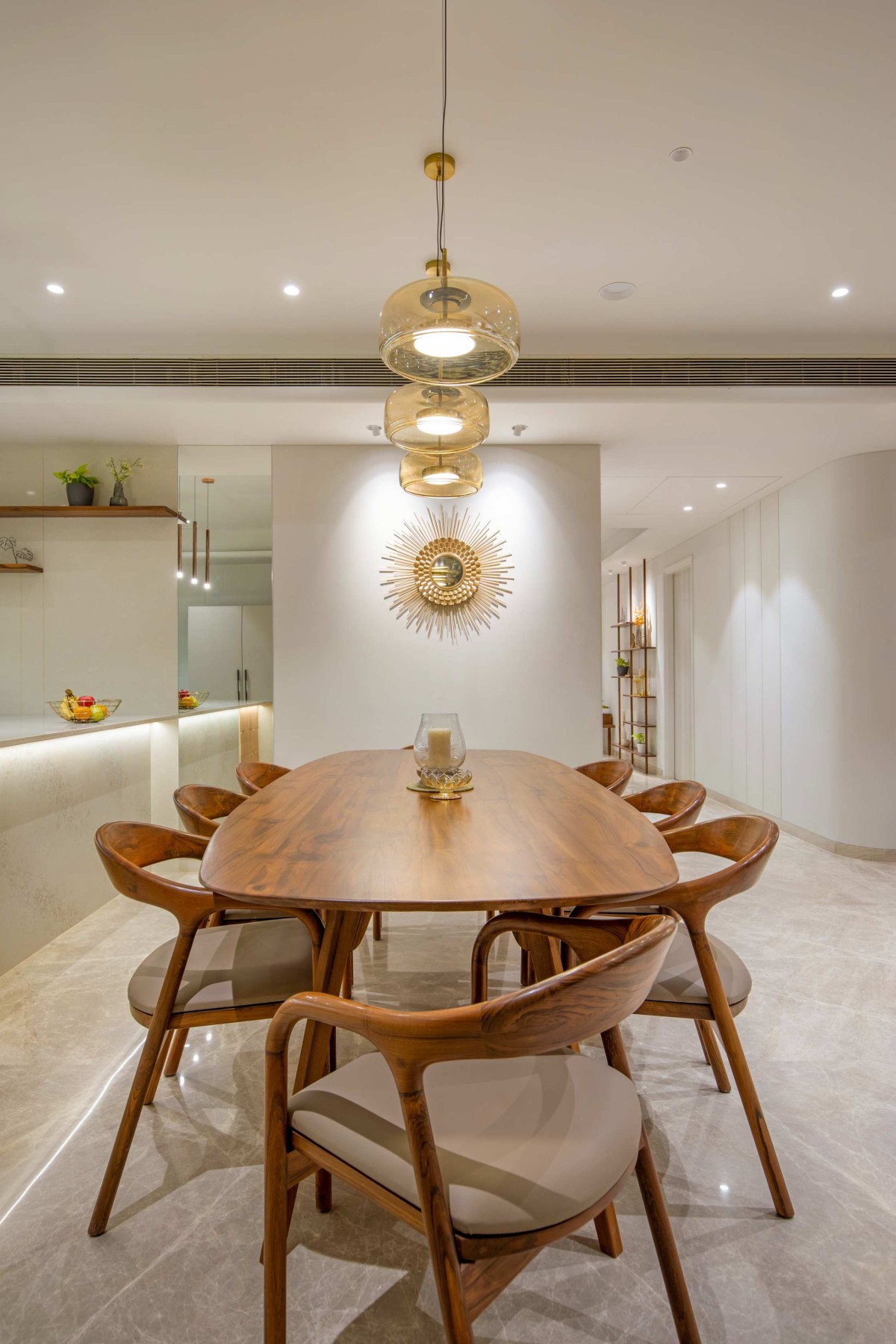 Dining Table of Popat's House by JNM Space Creators LLP