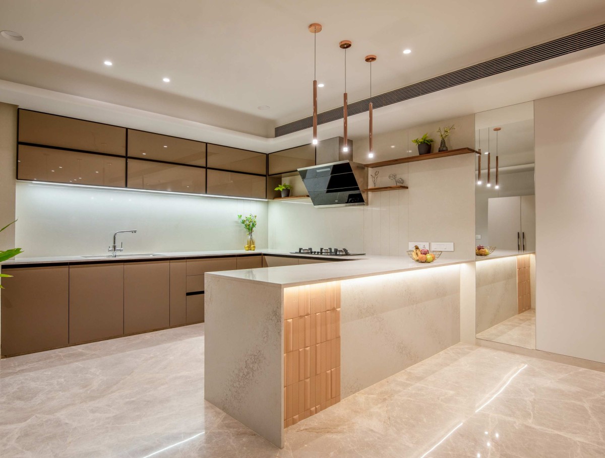 Kitchen of Popat's House by JNM Space Creators LLP