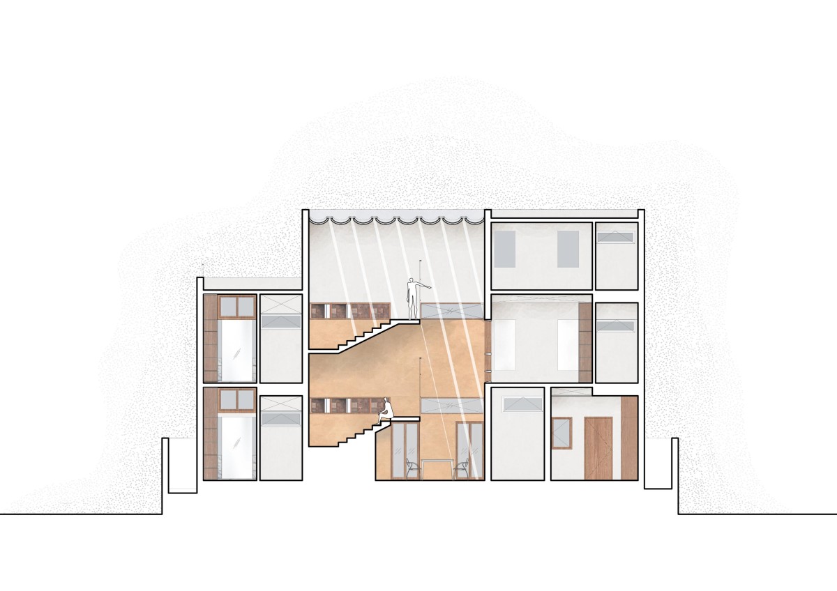 Lateral Sections of House of Two Realities by STO.M.P