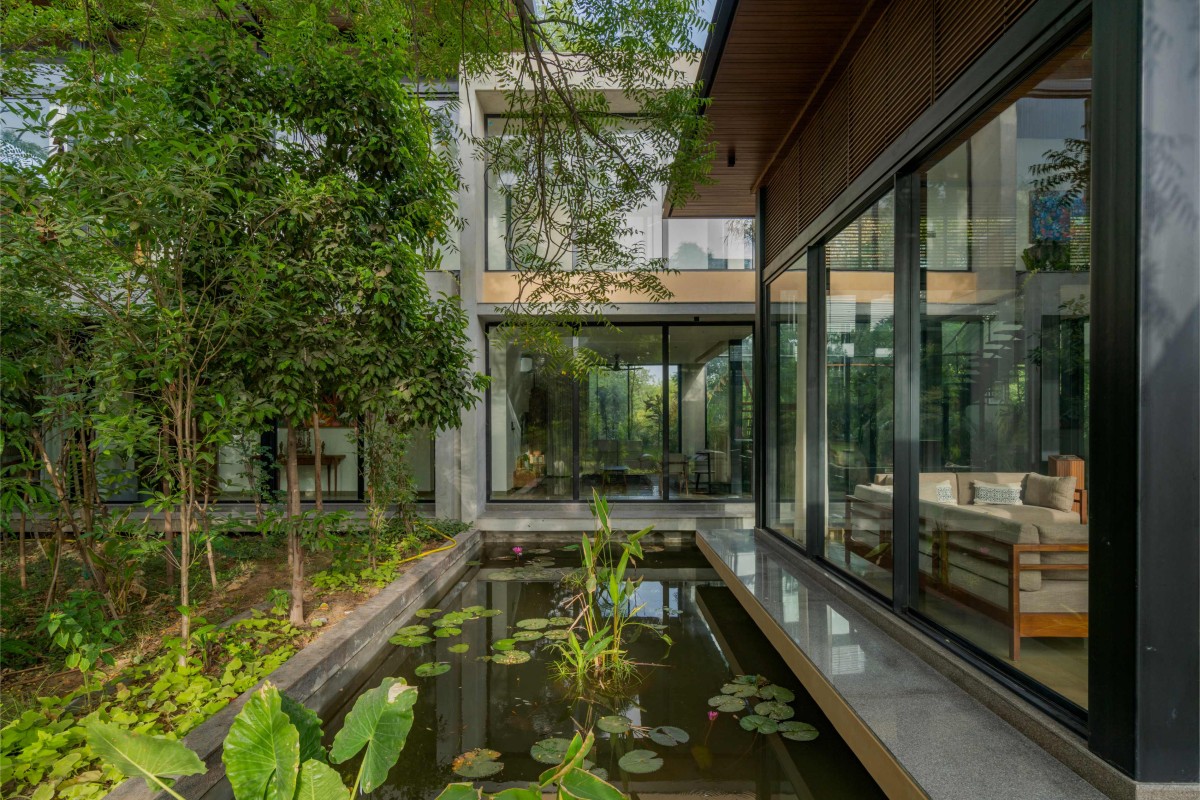 Waterbody of Kalrav Villa by VPA Architects