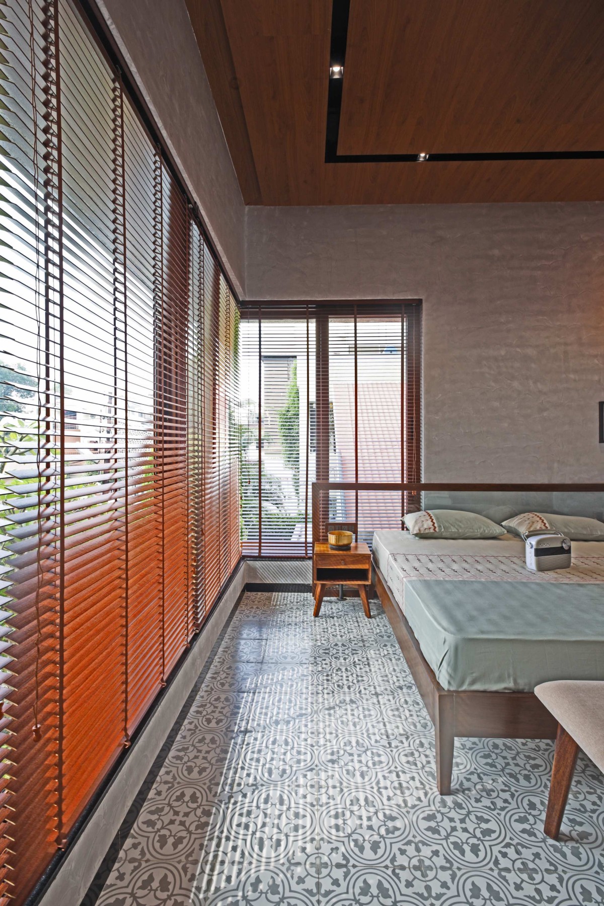 Master Bedroom of Krishna-Kunj by Saga Architects