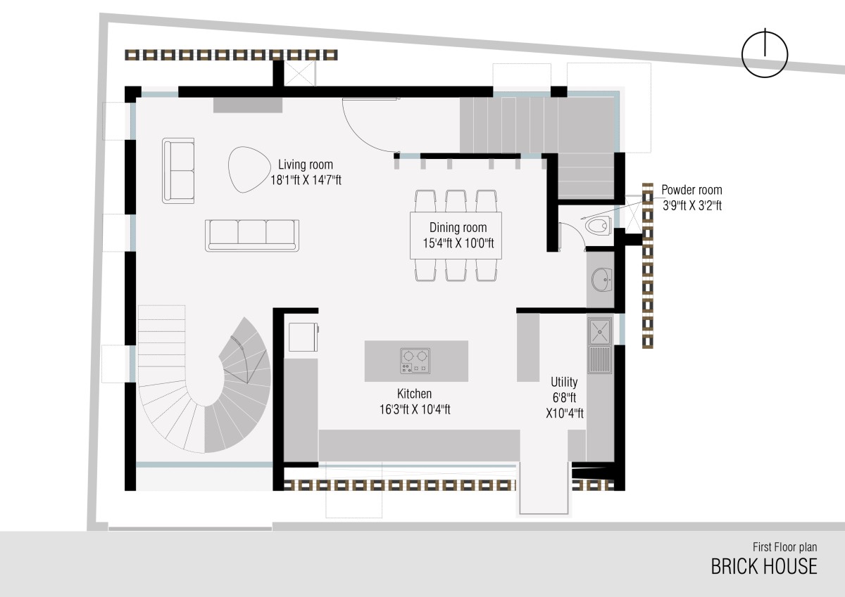 First Floor Plan of The Brick House by ShoulderTap