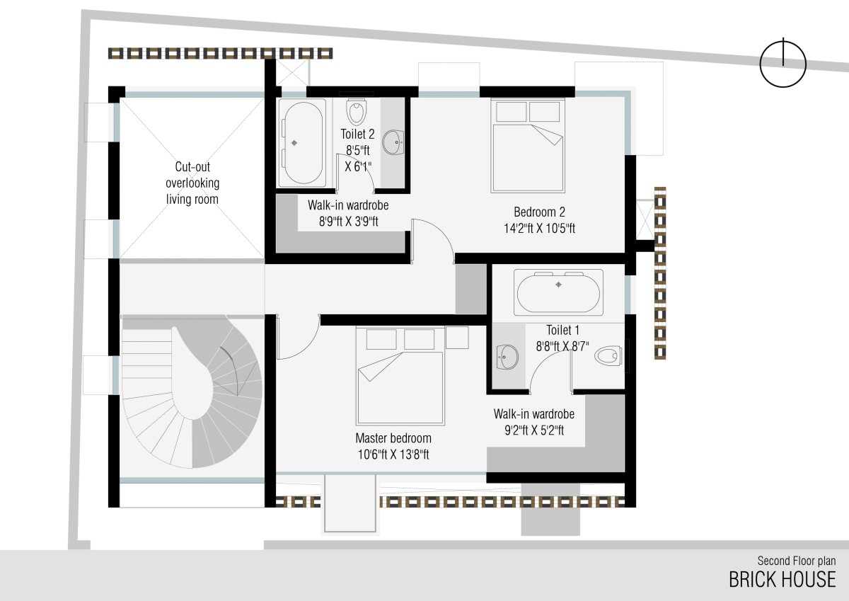 Second Floor Plan of The Brick House by ShoulderTap