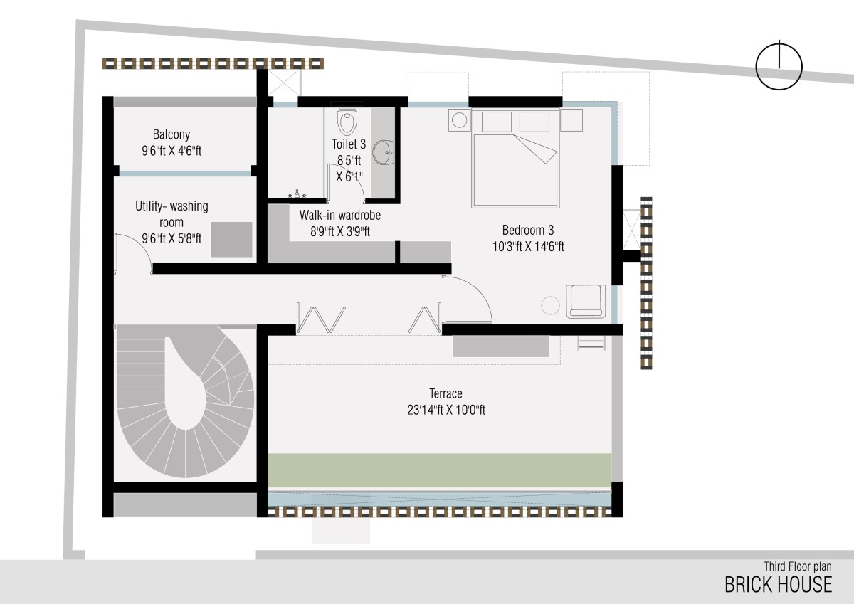 Third Floor Plan of The Brick House by ShoulderTap