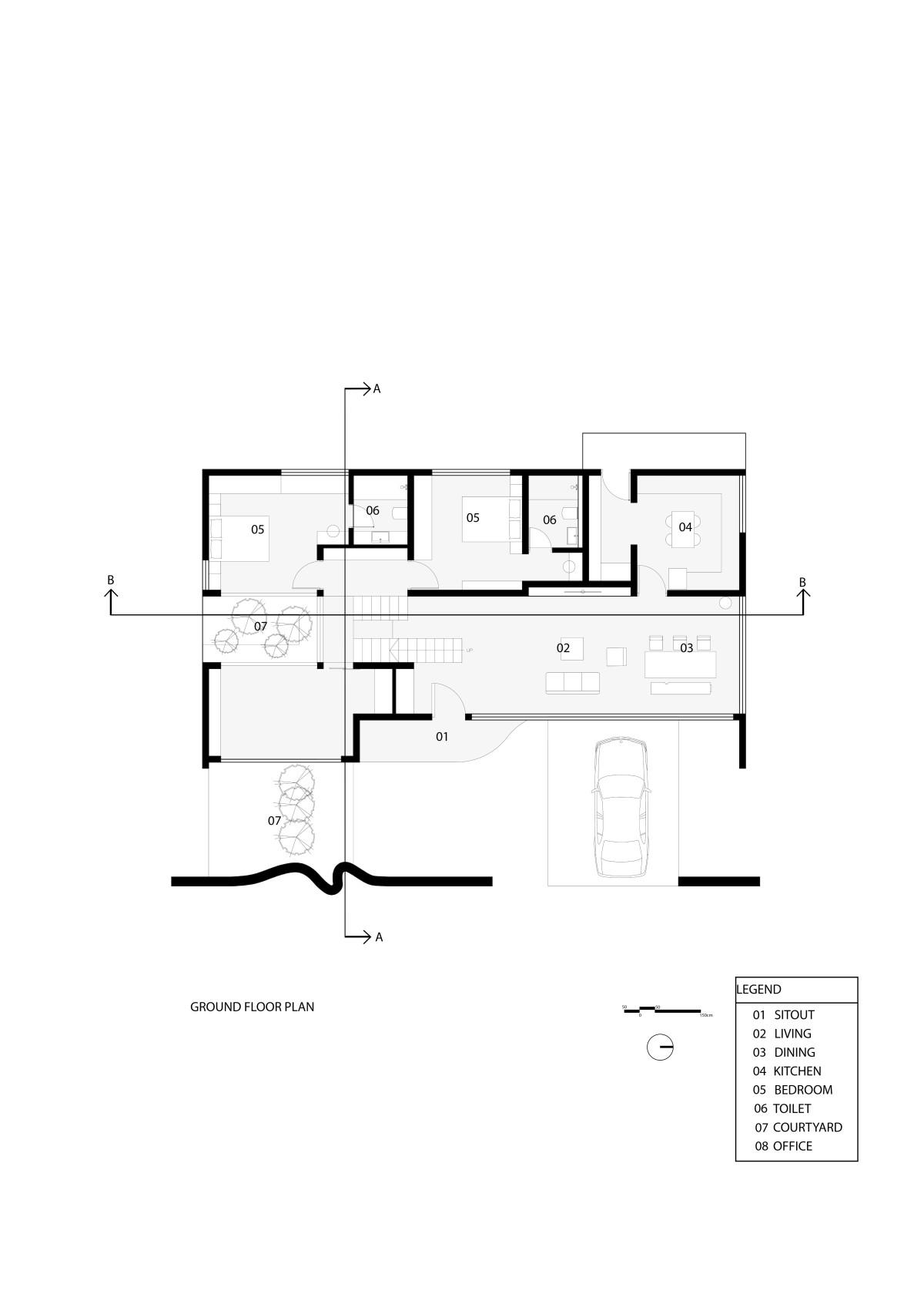 Ground Floor Plan of NYORI by 3dor Concepts
