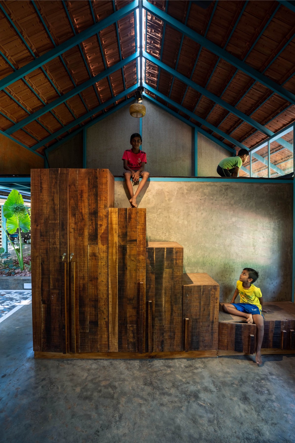 Bedroom 1 and Mezzanine floor of Skin And Bone Residence by A Line Studio