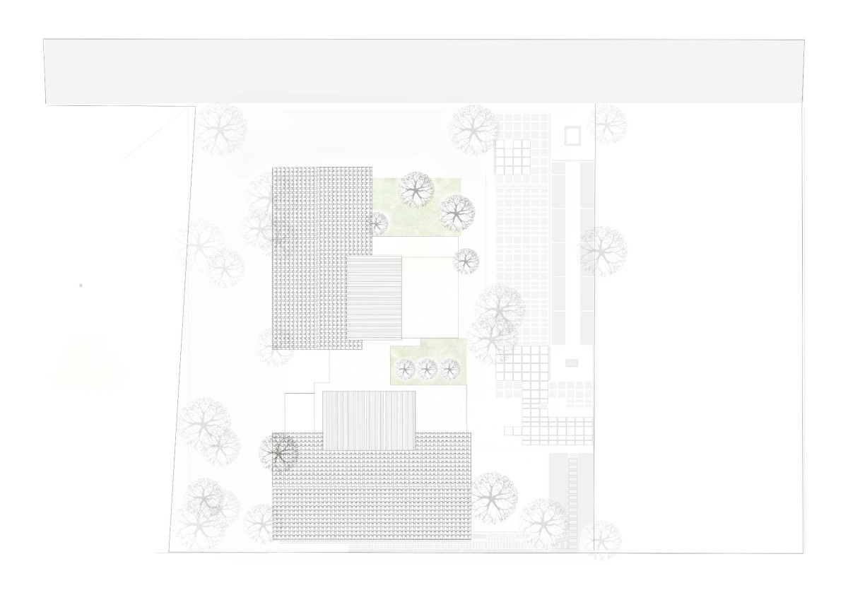 Roof plan of Inside-Out Residence by The Design Room